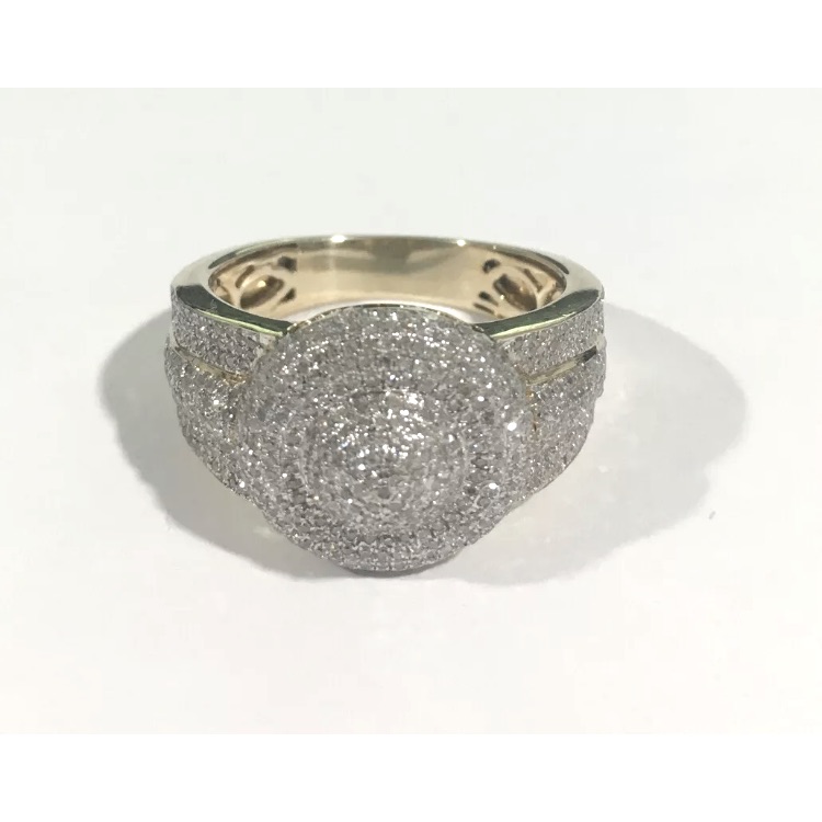 10k Yellow Gold Mens Diamond Ring